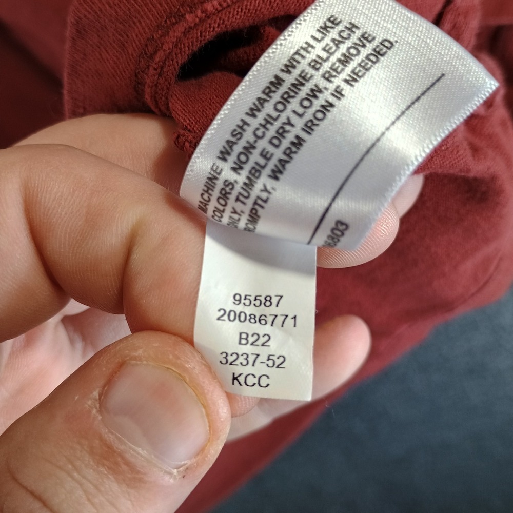 Duluth Trading Co Shirt Mens 2XL Red Long Tail Pocket Relaxed‎ Workwear Outdoor - Picture 8 of 12